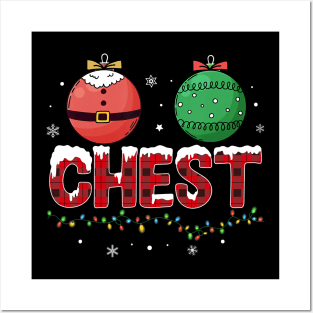 Chestnuts matching christmas couple Funny Posters and Art